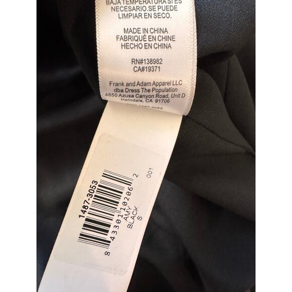 NEW DRESS THE POPULATION Black Sleeveless Amy Gown Maxi Dress Size S - Picture 10 of 10